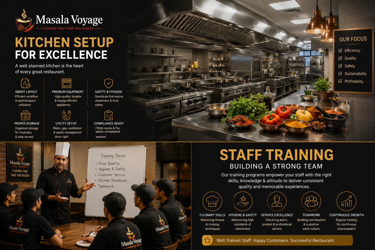 Kitchen Setup and Staff Training